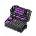Professional 115-in-1 Precision Screwdriver Set, Purple Handles - color: Purple and Black