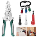 Automatic Foldable Wire Stripper and Wire Twister Tool with Bit Holder - Multifunctional Tool Set for Electricians, DIY, Home & Auto Repair