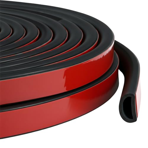 Pangda 26ft Foam Rubber D Shape Seal Strip 1" W x 0.5" H Self Adhesive Epdm Rubber Weather Stripping Rv Slide Out Seal Heavy Duty Automotive Weather Stripping for Car Truck Rv Boat Home - size: 26ft, style: 1" W X 0.5" H