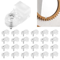 25Pcs Glass Retainer Clips, Clear with Screws, Panel Fixing Clips