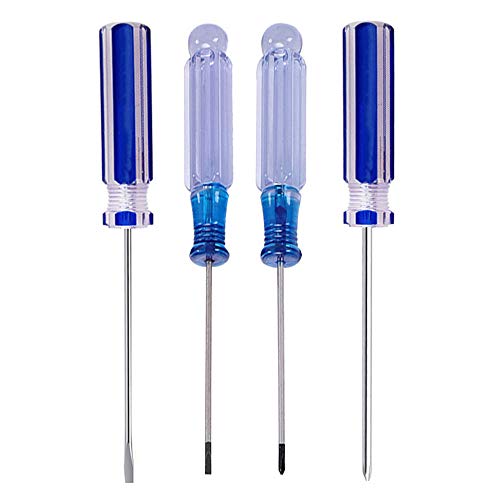 small screwdriver tool flat head and Phillips ((PH0/PH00) used to repair toys, musical instruments, microphones loose screws - color: Blue