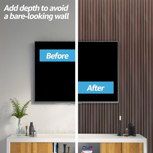 Art3d 48 x 6 in WPC Wood Slat Wall Panels, 3D Wall Accents, 16-Pack, Walnut | Real Wood Grain, Durable, Water Resistant, Wear-Resistant, No Emission, Eco-Friendly, Easy to Care, for Living Room, Bedroom - color: Walnut, size: 48" * 6"