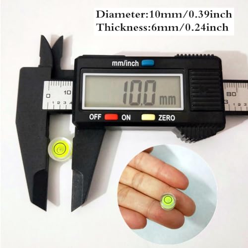 10Pcs Small Circular Bubble Level 10x6mm Mini Round Bullseye Spirit Levels Measuring Tools