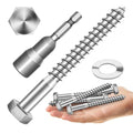 Mywish (6Sets) 1/2" x 4" Hex Head Lag Bolts, Heavy Duty Lag Screws with Washers, 304 Stainless Steel Bolts 18-8, Lag Screws Wood Screws, Partial Thread Bright Finish, 1/2 Bolt - size: 1/2 x 4" (6 set)