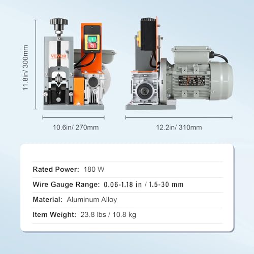 VEVOR Electric Wire Stripper Machine 0.06-1.18 in Automatic Stripping