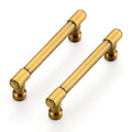 Ravinte Brushed Brass Kitchen Pulls Cabinet Handles 3-3/4 Inch 10 Pack - color: Brushed Brass, size: 3-3/4 Inches Hole Center