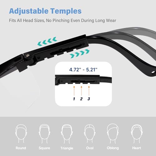 12Pack Clear Safety Glasses, Bulk Pack Safety Goggles Adjustable Temples ANSI Z87.1 Scratch Impact Resistant UV Protection Protective Eyewear Full Coverage with Side Shields for Work Lab Construction