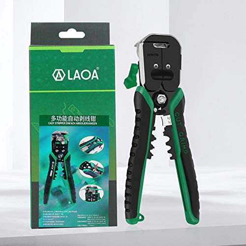 LAOA Automatic Wire Stripper Tool, Self Adjusting Wire Stripper and Crimper, 8-26 AWG Electrical Wire Cutter for Electricians, Alloy Steel Hand Tool