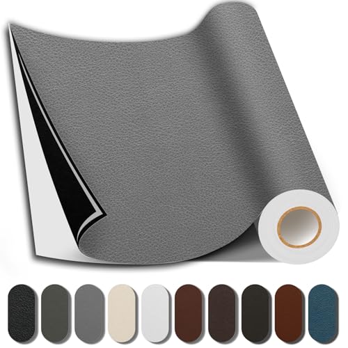 Shagoom Leather Repair Kits, Large Vinyl Repair Patch for Couches Furniture - color: Grey, size: 3.5X79 inch