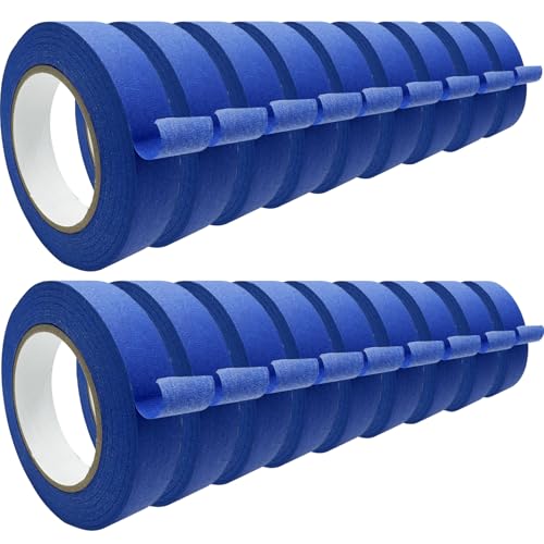 Premium Blue Tapes, Painters Tape, Masking Tape (1081.8yd =0.94IN*60.1yd*18 Rolls), Medium Adhesion, Edge-Lock, Multi-Surface Painter's Paper Tape for Walls Painting Supplies, Packing Labeling - size: 18 Rolls, 0.94IN X 60.1YD