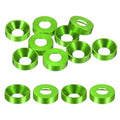 M METERXITY 10-Pack M8 Countersunk Finish Washers, Hole Dia 0.31"/8mm Alloy Aluminum Finish Cup Washer Screw Head Gasket for Industrial/Screw RC/Car/Motorcycle/Mechanical Parts [Green] - color: Green
