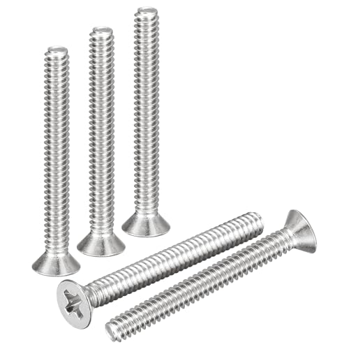 DTGN #4-40x1 Phillips Flat Head Machine Screw 304 Silver 50PCS - color: Silver, size: #4-40x1"