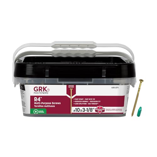 GRK Fasteners R4™ #10 x 3-1/8" Multi-Purpose Framing Screws, 630 PCS - size: #10 x 3-1/8" 630 count