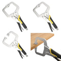 4 Pack 11 Inch C Clamp Locking Pliers,11" Locking C Clamp - color: Yellow Black Handle, size: 11 Inch