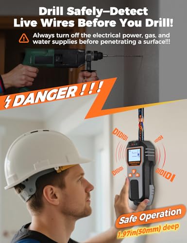 6-in-1 POROMETISTO Stud Finder Wall Scanner DSF01