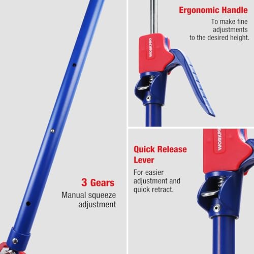 WORKPRO Cabinet Jacks, 23-5/8" to 45-1/4" Adjustable Support Pole, 4-Pack - size: Medium-23.6"-45.3" 4PC