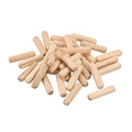 uxcell Wooden Dowel Pins 36pcs 6x25mm(1/4"x1") Fluted Beveled Ends Wood Dowel Pegs Kiln Dried Hardwood for Woodworking Furniture Shelf - size: 6x25mm
