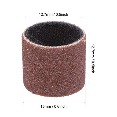 uxcell 1/2" x 1/2" Sanding Sleeves 240 Grits Sandpapers Band Drums 10 Pcs - size: 240 Grits