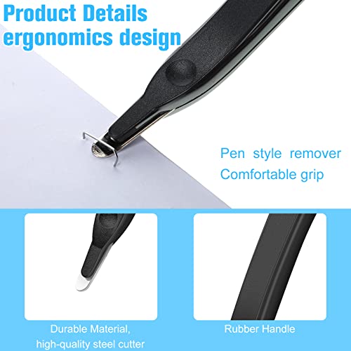 Crtiin 24 Pcs Magnetic Staple Remover Puller Bulk,Black - color: Black