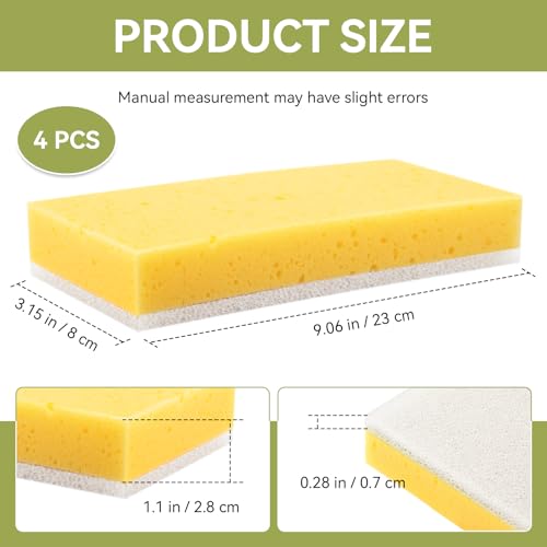 Drywall Wet Sanding Sponge, Washable Double Sided Drywall Finishing Sponge