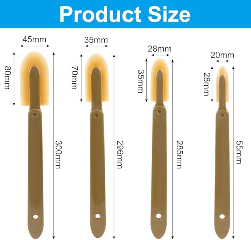 6pcs Caulking Tool Reusable Sealant Spatula Spreader 2 Sizes Silicone Caulk Finishing Set Tool Multifunctional Caulking Remover/Smoothing Tool Applicator for Tiles Brick Kitchen Bathroom