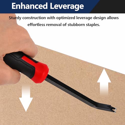 Heavy Duty Upholstery Staple Remover Puller Tool, Black Red - color: Black Red