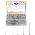 450pcs Hardware Nails Assortment Kit, Stainless Steel 304 Nails Kit, Wall Nails Kit,5 Size Picture Hanging Nails, Wood Nails, Finishing Nails(0.8inch,1inch,1.5inch,2inch,2.5inch) - size: 450pcs Nails Kit