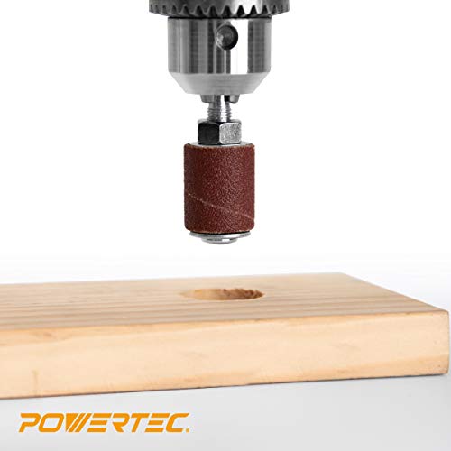 POWERTEC 71635 25-Piece Drill Press Sanding Drum Kit w/ ¼ and 1/8 inch Shanks, Spindle Sander Sleeves, Tool Carrying Case - style: Sanding Drum Kit
