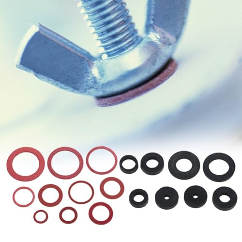 141 Pieces Rubber Flat Washers & O-Ring Assortment Kit, Multi-Size Sealing Gaskets for Plumbing, Automotive & Industrial Applications