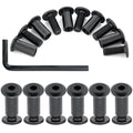 25 Pcs M8x20mm Black Furniture Bolt Cabinet Connector Screws for Furniture - size: M8x20mm