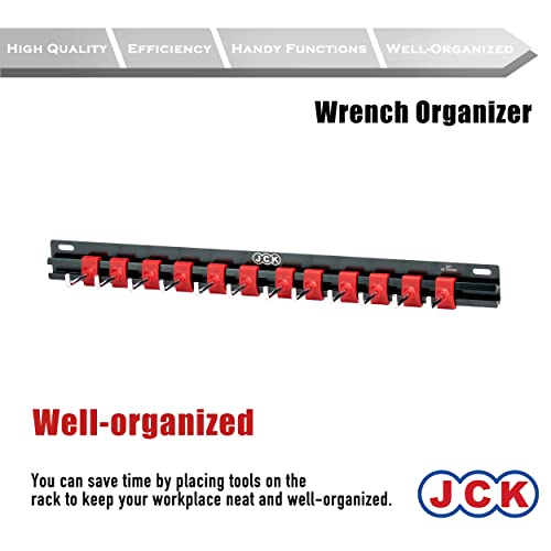 JCK Aluminum Wrench Organizer Wall Mount Rack, 12 Hooks for Toolbox - style: Wrench Organizer