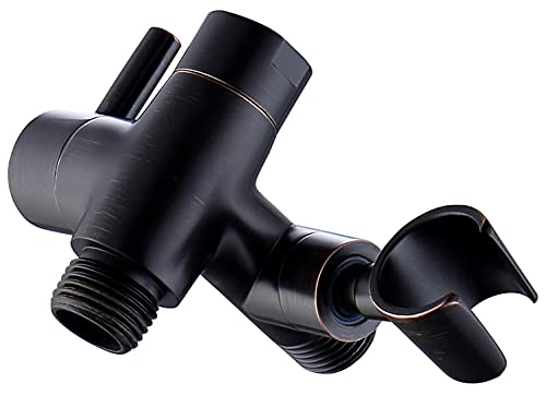 G-Promise Solid Metal Shower Head Diverter with Holder 3-Way - color: Oil Rubbed Bronze