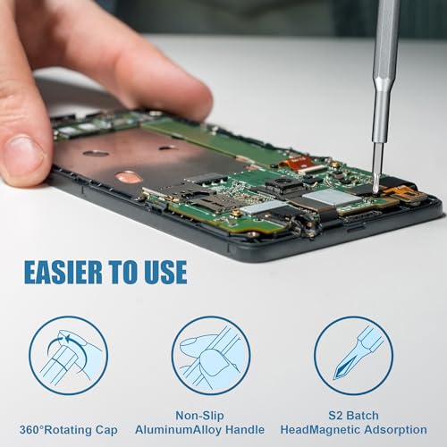 24-in-1 Professional Precision Magnetic Screwdriver Set, Small Screw Driver Set Kit for Fixing Electronics, Mini Tool Kits for Computer Repair, Phone, Watch, Laptop, PCs, Eyeglass- Alloy Tool Steel - style: 24 in 1