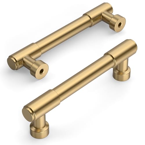 Amerdeco 10 Pack Champagne Bronze Cabinet Pulls 3.75 Inch(96mm) Hole Center Drawer Pulls Cabinet Hardware Kitchen Cabinet Handles for Bathroom ZH0075 - color: Champagne Bronze, size: 3.75"/96MM Hole Center