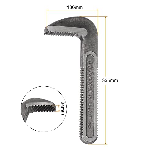 HARFINGTON Pipe Wrench Hook Jaw 48" Plumbing Wrench Replacement Jaws Carbon Steel for 48" Adjustable Wrench - size: 48"