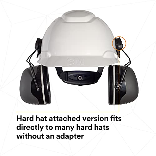 3M PELTOR Ear Muff Hearing Protection, X5 Series, Noise Protection NRR 21 dB, Construction, Manufacturing, Automotive - size: One Size Fits Most, style: Cap Style Hard Hat Attached