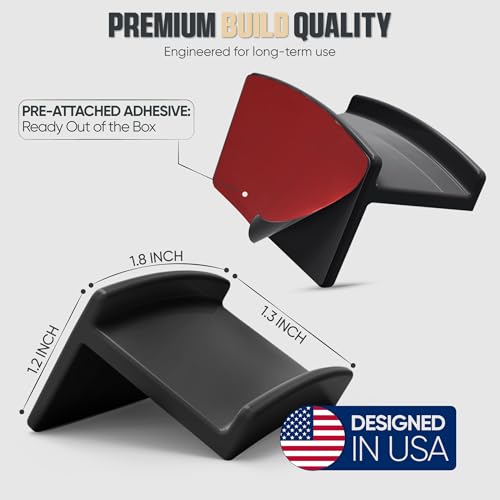 Modern JP Adhesive Hat Hooks for Wall (16-Pack) - Minimalist Hat Rack Design, No Drilling, Strong Hold Hat Hangers - USA Patented, Black - color: Black