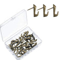 Hotop 30 Pcs Push Pin Hooks 20 Lbs Picture Hanger, Bronze - color: Bronze