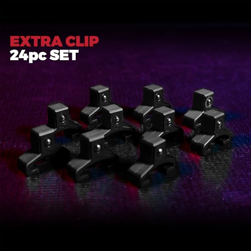 Olsa Tools Black Spring-Loaded Socket Clips 3/8-Inch, 24-Pack, Part 1136 - color: 3/8-Inch Drive, Black