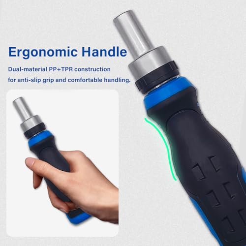 Ratcheting Screwdriver Set, 69 in 1 Socket Set & Magnetic Screwdriver Bit Set with Rotatable Ratchet Handles, Extensions Bar and Storage Case for Phone, Computer, Bike, Car, Electronics Maintenance - color: Blue