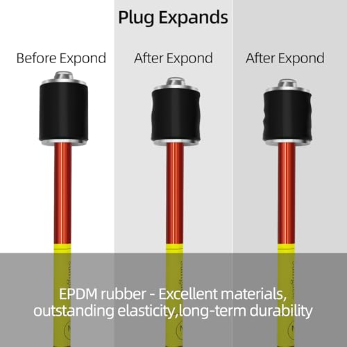 6800 Plumbing Plug Tool Kit, Pipe Water Stopper Kit 1/2" to 2" for Professional Plumber Plumbing Repair, 6-Piece Tools with Carrying case, No Draining Needed, Fast Leak Repair up to 65 PSI