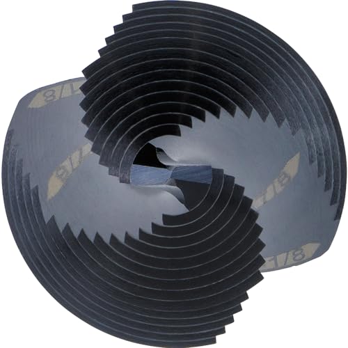 Klein Tools QRST11 Step Drill Bit, Quick Release Spiral Double-Fluted, 7/8 to 1-1/8-Inch, Hex Shank, Cut Steel, Wood, Plastic, Aluminum - size: 7/8 to 1-1/8-Inch, style: Quick Release