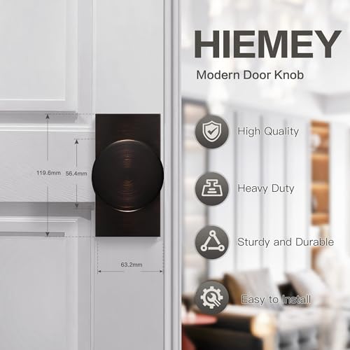 Oil Rubbed Bronze Door Knobs Privacy Door Knobs Interior with Lock - color: Oil Rubbed Bronze