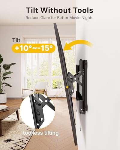 monTEK Heavy Duty Tilting TV Wall Mount for 55–105" Large TVs up to 200lbs - size: 55"-105" TV