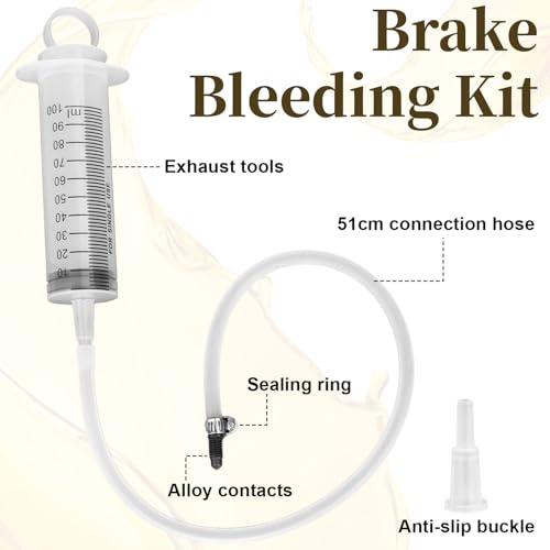 Motorcycle Brake Bleeder Kit, 100ml Pump Hydraulic Disc Bleeding Tool
