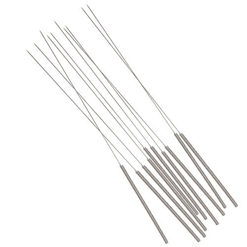 3D Printer Nozzle Cleaning Kit - 0.4mm Needles and Tweezers Toolkit - Stainless Steel Nozzle Cleaning Tool Kit - Alternative for 0.4mm Drill Bits for 3D Printer - Set of 11