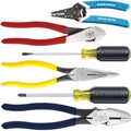 Klein Tools 80080 Hand Tool Kit includes 2 Screwdrivers, Made in USA, 3 Pliers, Wire Stripper and Cutter, for Electricians, 6-Piece - style: Electrician Tool Kit