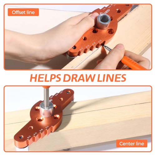 Dowel Jig Kit for Floating Shelf Bracket(& 1/2" x 11.8" Drill Bit)