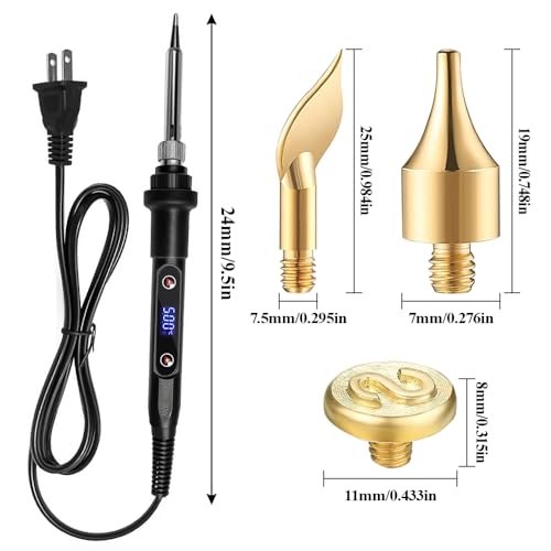 Wood Burning Kit, Wood Burning Tool with 26 Letters Copper Mold, Adjustable Temperature Professional Wood Burner Pen for Embossing Carving Soldering