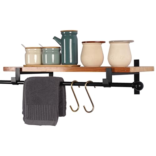 AddGrace Closet Rod Bracket Heavy Duty Shelf Brackets Black 6 Inch 2 Pack - color: Black, size: 6 Inch